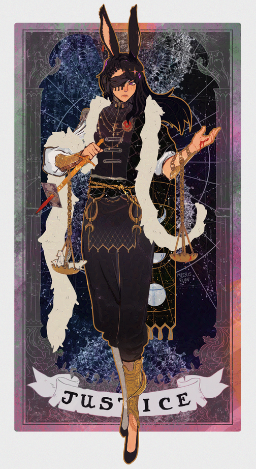 justic tarot moon